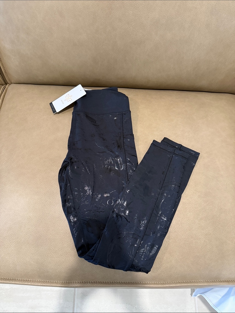 Johnny Was Black Floral-Print Jeggings